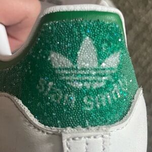 Retro Stan Smith tennis shoes with swavarski crystals.